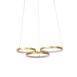 QAZQA Hängelampe gold inkl. LED 3-Stufen dimmbar 3-flammig - Rondas