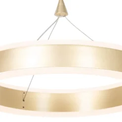 QAZQA Hängelampe Messing 30 cm inkl. LED 3-stufig dimmbar - Lyani