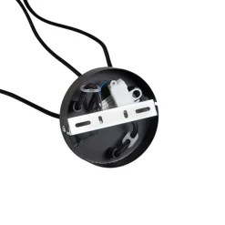 QAZQA Hängelampe mit 3 Baumwollschirmen schwarz mit Gold - Cava