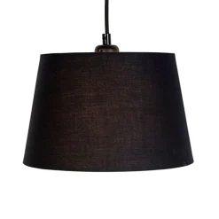 QAZQA Hängelampe mit 3 Baumwollschirmen schwarz mit Gold - Cava