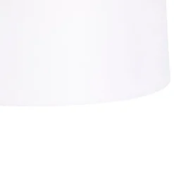 QAZQA Hängelampe mit Leinenschirm weiß 35 cm - Blitz I Stahl