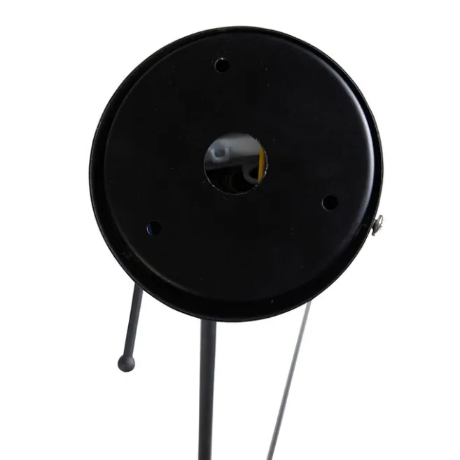 QAZQA Hängelampe mit Veloursschirm schwarz mit Gold 35 cm - Blitz I schwarz