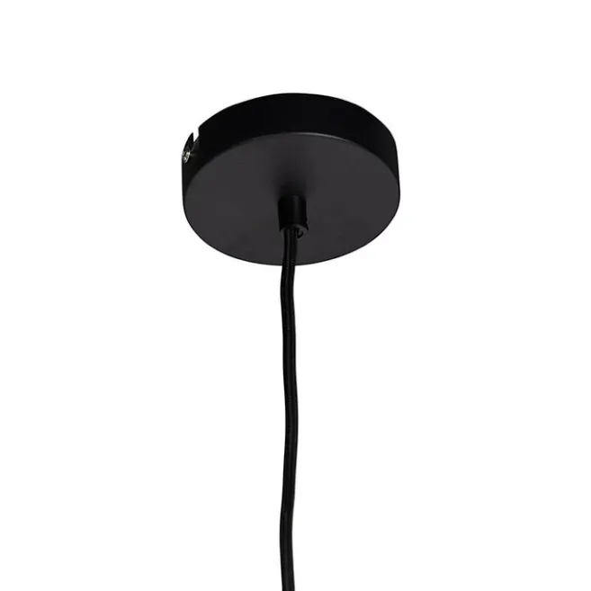 QAZQA Hängelampe mit Veloursschirm Pfau mit Gold 35 cm - Combi