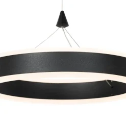 QAZQA Hängelampe schwarz 30 cm inkl. LED 3-stufig dimmbar - Lyani