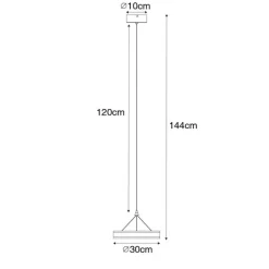 QAZQA Hängelampe schwarz 30 cm inkl. LED 3-stufig dimmbar - Lyani