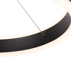 QAZQA Hängelampe schwarz 30 cm inkl. LED 3-stufig dimmbar - Lyani