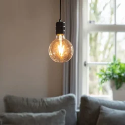 QAZQA Hängelampe schwarz 1-flammig - Cavalux