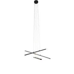 QAZQA Hängelampe schwarz inkl. LED 3-Stufen dimmbar 6 Lichter - Jolanta