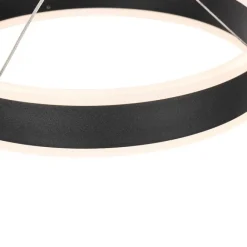 QAZQA Hängelampe schwarz länglich inkl. LED 3-stufig dimmbar 3-Licht - Lyani