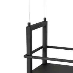 QAZQA Hängelampe schwarz mit Gestell inkl. LED 3-stufig dimmbar - Cage Rack