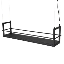 QAZQA Hängelampe schwarz mit Gestell inkl. LED 3-stufig dimmbar - Cage Rack