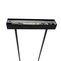 QAZQA Hängelampe schwarz mit Gold inkl. LED dimmbar - Fett