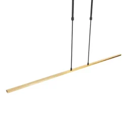 QAZQA Hängelampe schwarz mit Gold inkl. LED dimmbar - Fett