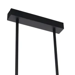 QAZQA Hängelampe schwarz mit Gold inkl. LED dimmbar - Fett