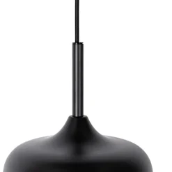 QAZQA Hängelampe schwarz mit Gold und Rauchglas, 3-flammig, rund – Kyan