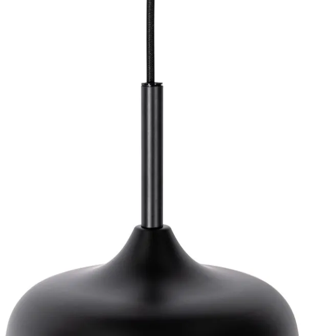 QAZQA Hängelampe schwarz mit Gold und Rauchglas, 3-flammig, rund – Kyan