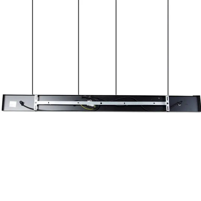 QAZQA Hängelampe schwarz mit Gold und Rauchglas inkl. 4 PUCC - Zuzanna