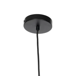 QAZQA Hängelampe schwarz mit Gold und Rauchglas inkl. PUCC - Zuzanna