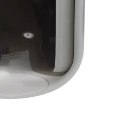 QAZQA Hängelampe schwarz mit Gold und Rauchglas inkl. PUCC - Zuzanna