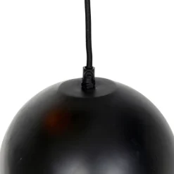 QAZQA Hängelampe schwarz mit goldener Innenausstattung 7-flammig - Crooked Cluster