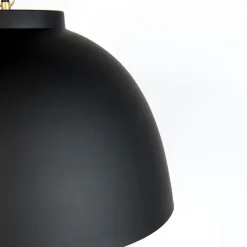 QAZQA Hängelampe schwarz mit Messing innen 60 cm - Hoodi