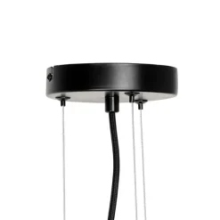 QAZQA Hängelampe schwarz mit Rauch und klarem Glas 13 Lichter - Bonnie