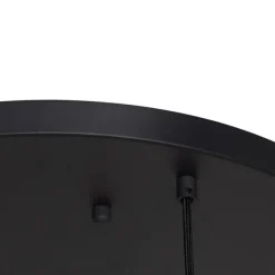 QAZQA Hängelampe schwarz mit Rauchglas rund 7-flammig - Sandra