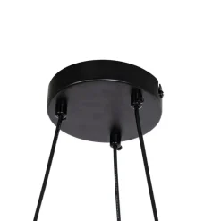 QAZQA Hängelampe schwarz mit Rauchglas rund 8-flammig - Monaco