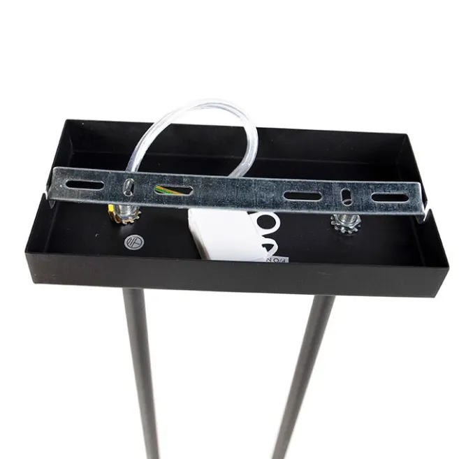 QAZQA Hängelampe schwarz ohne Schirm - Combi 3 Deluxe