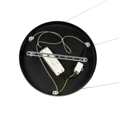 QAZQA Hängelampe schwarz rund inkl. LED 3-stufig dimmbar 3-Licht - Lyani