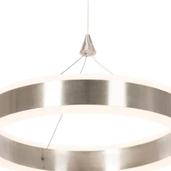 QAZQA Hängelampe Stahl 30 cm inkl. LED 3-stufig dimmbar - Lyani