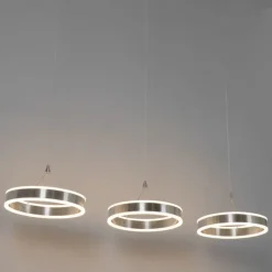 QAZQA Hängelampe Stahl länglich inkl. LED 3-Stufen dimmbar 3-Licht - Lyani