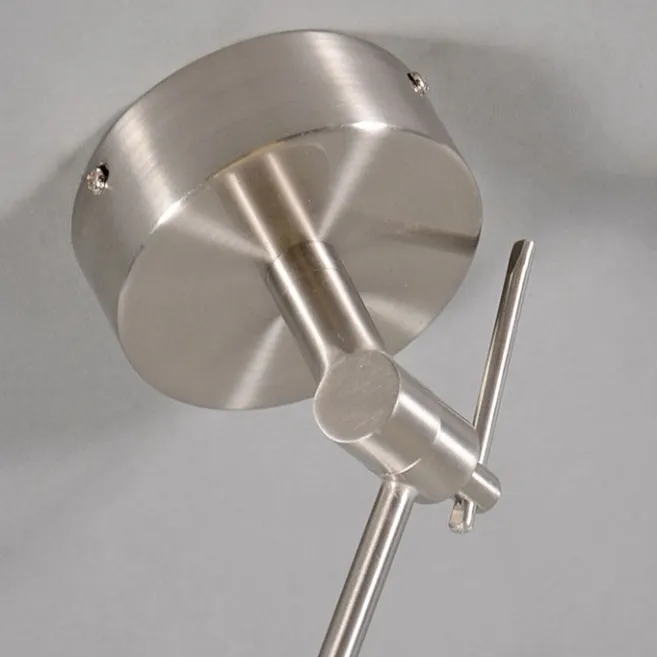 QAZQA Hängelampe Stahl mit Schirm 35 cm taupe verstellbar - Blitz I