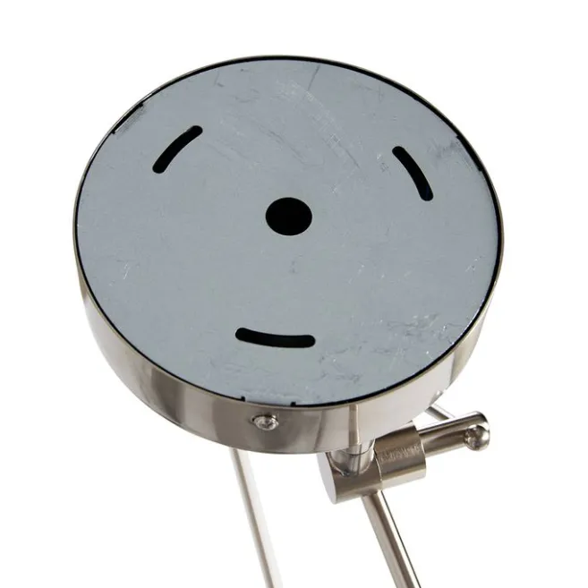 QAZQA Hängelampe Stahl mit Schirm 35 cm hellgrau verstellbar - Blitz II