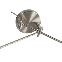 QAZQA Hängelampe Stahl mit zwei Lampenschirmen 35 cm weiß verstellbar - Blitz II