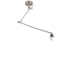 QAZQA Hängeleuchte Stahl ohne Schirm verstellbar - Blitz I