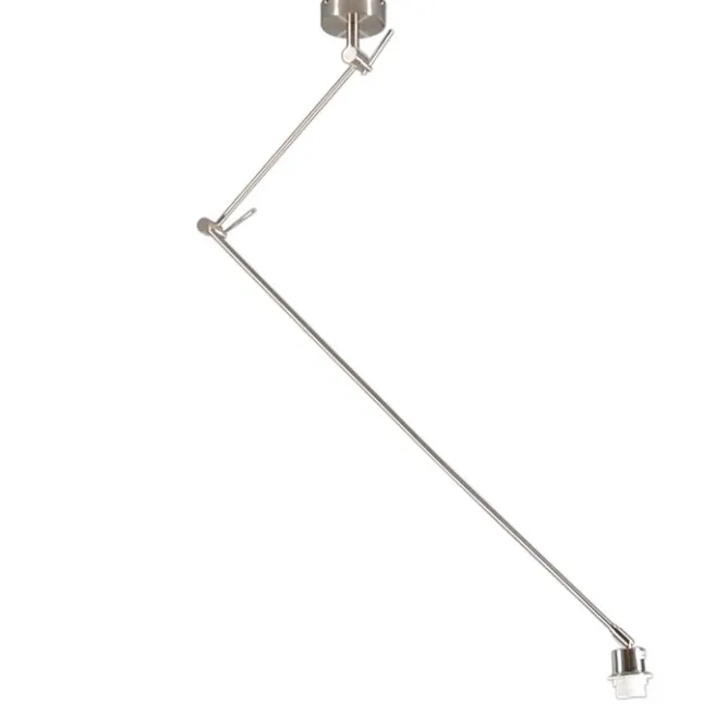 QAZQA Hängeleuchte Stahl ohne Schirm verstellbar - Blitz I