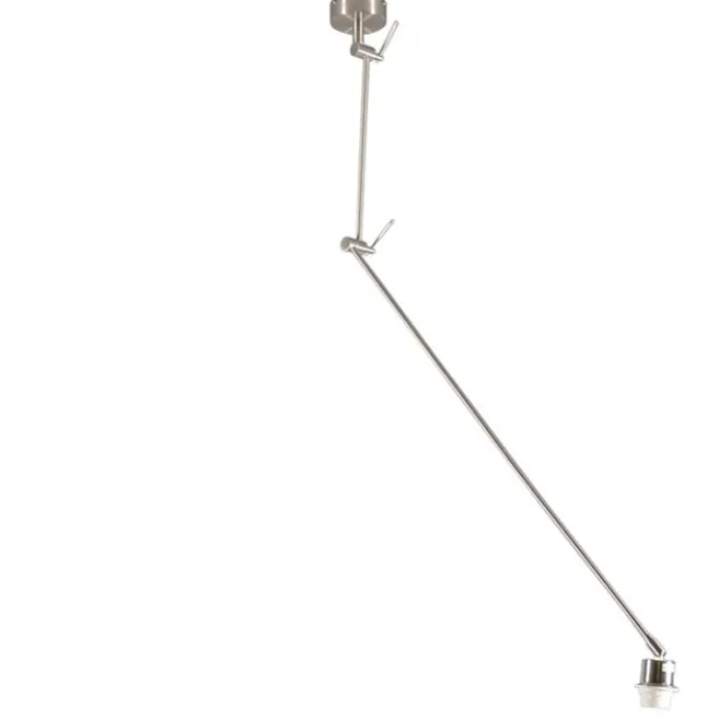 QAZQA Hängeleuchte Stahl ohne Schirm verstellbar - Blitz I