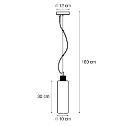 QAZQA Hotel Chic Hängelampe Dunkelbronze mit bernsteinfarbenem Glas - Stavelot