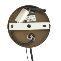 QAZQA Hotel Chic Hängelampe Dunkelbronze mit bernsteinfarbenem Glas - Stavelot