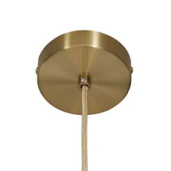 QAZQA Hotel Chic Hängelampe Gold mit Opalweißem Glas 6-Lichter - Monaco