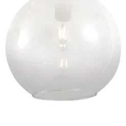 QAZQA Hotel Chic Hängelampe Messing mit weißem Glas Rund 7-flammig - Misty