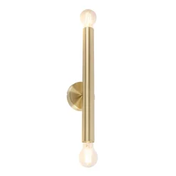 QAZQA Hotel Chic Wandleuchte Gold 2-flammig - Tubi