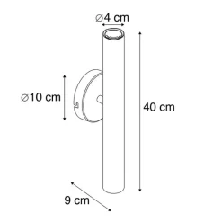 QAZQA Hotel Chic Wandleuchte Gold 2-flammig - Tubi