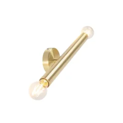QAZQA Hotel Chic Wandleuchte Gold 2-flammig - Tubi