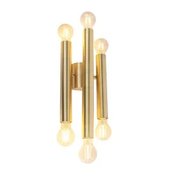 QAZQA Hotel Chic Wandleuchte Gold 6-flammig - Tubi
