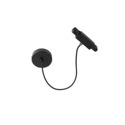 QAZQA I Stromversorgung mit runder Montageplatte für 1-Phasenschiene schwarz - Iconic