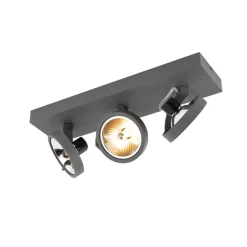 QAZQA Industrial spot grau verstellbar 3-flammig - Go