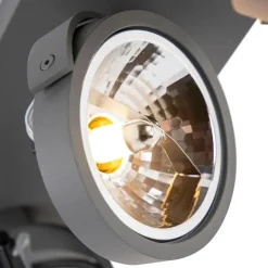 QAZQA Industrial spot grau verstellbar 3-flammig - Go