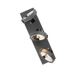 QAZQA Industrial spot grau verstellbar 3-flammig - Go